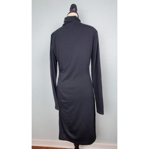 Turtle Neck Black Dress Size M - Picture 3 of 7